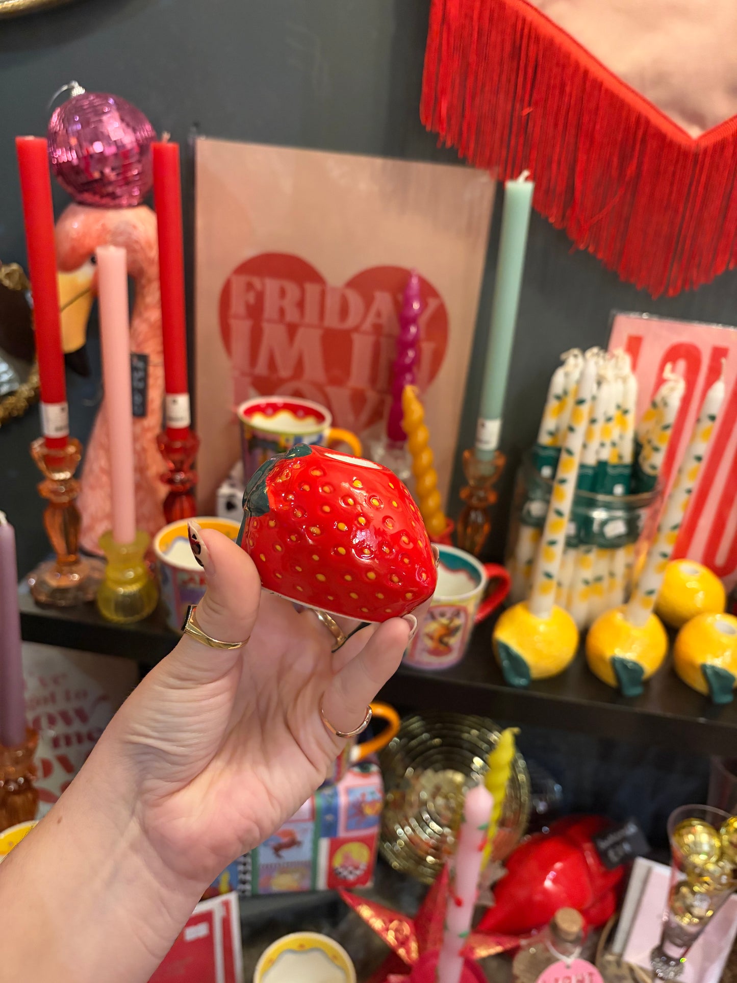 Strawberry Candle Holder