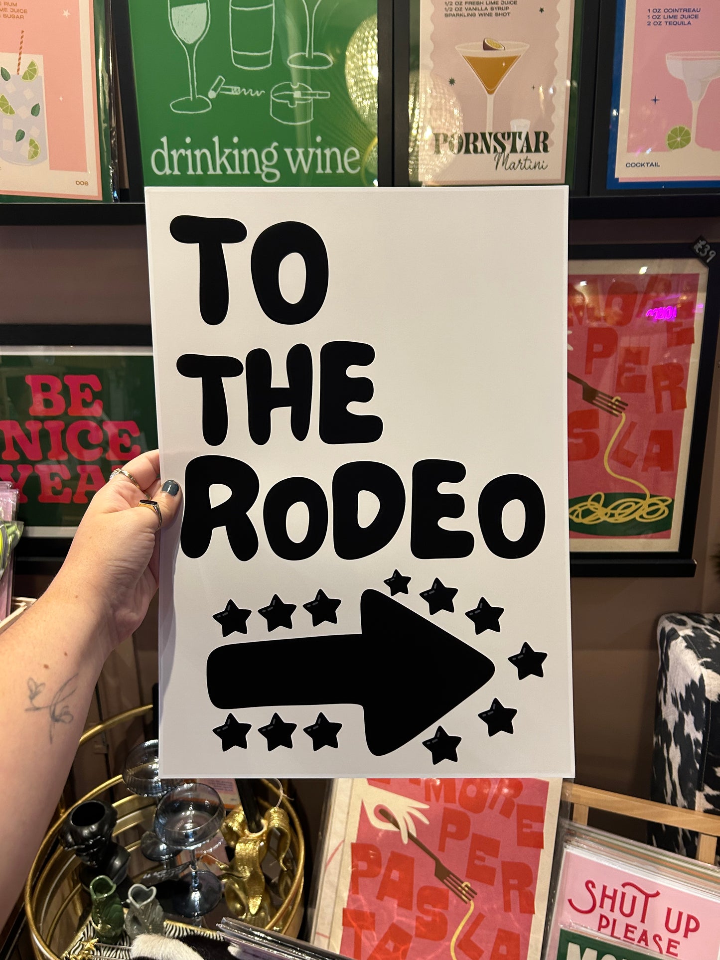 TO THE RODEO A3 Print