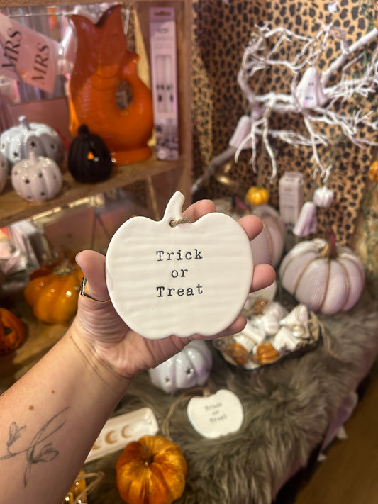 Small Ceramic Pumpkin Decoration