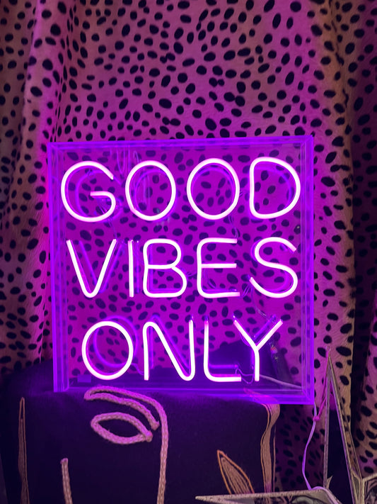 Good Vibes only LED neon