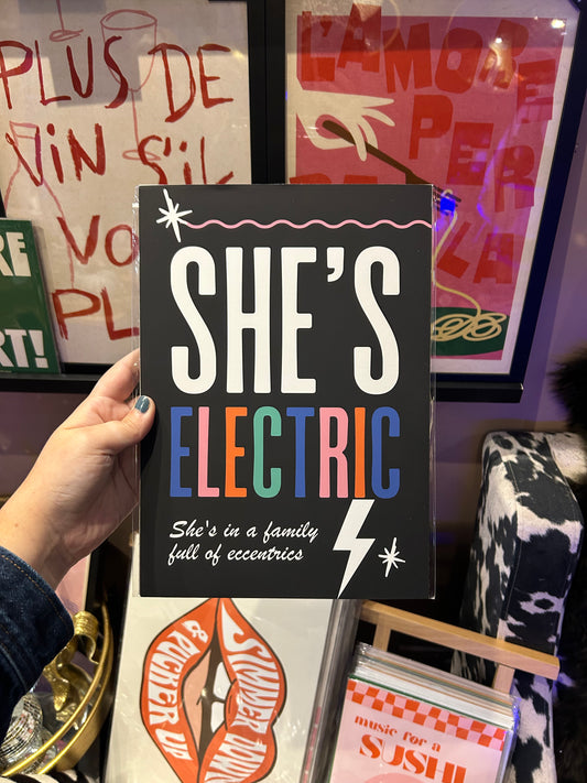 'She's Electric' A4 Print