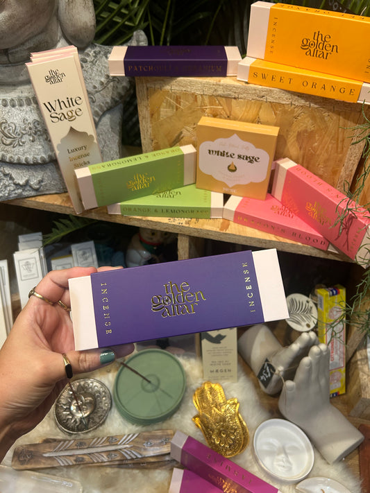 Golden Altar Incense - Patchouli & Geranium
