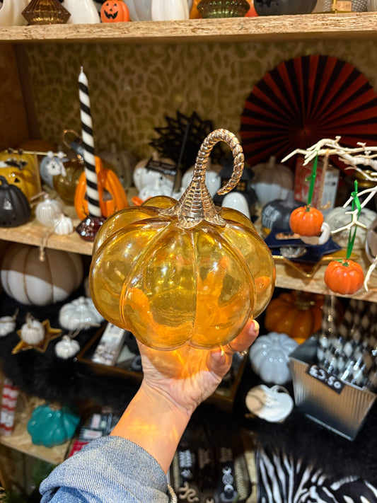 Orange Glass Pumpkin