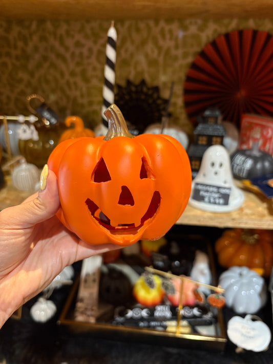 Orange Pumpkin Incense Cone Holder