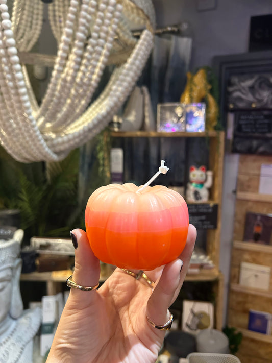 Pink Ombre Pumpkin Candle