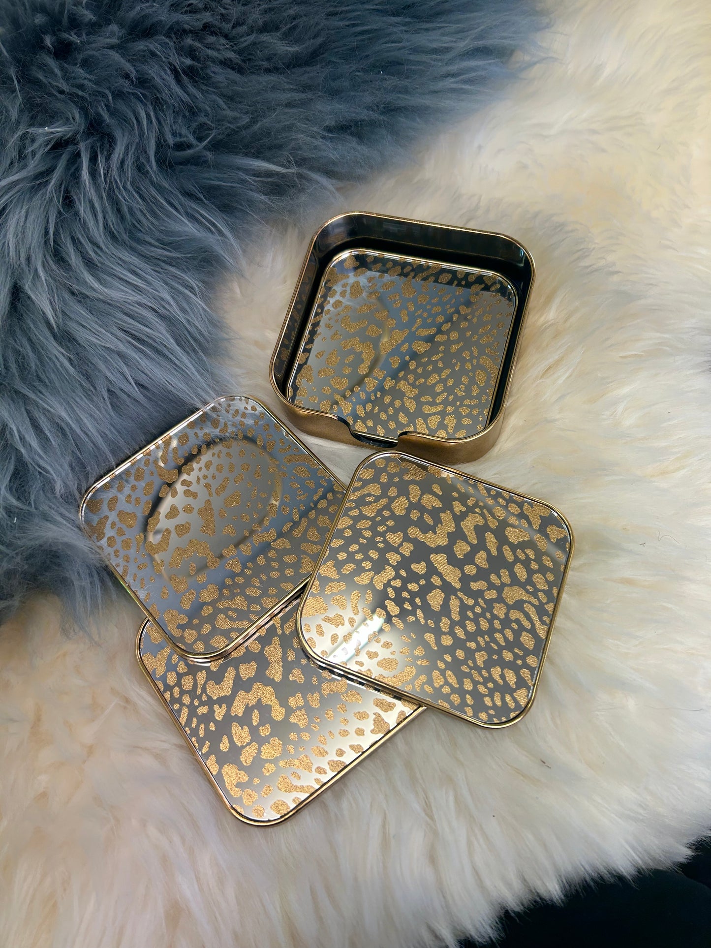 Leopard Coasters - Set of 4