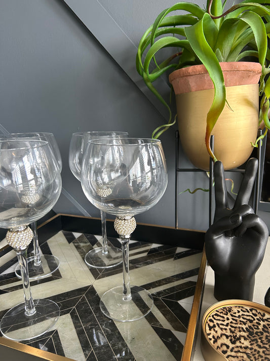 Diamante Gin Glasses - Set of 4