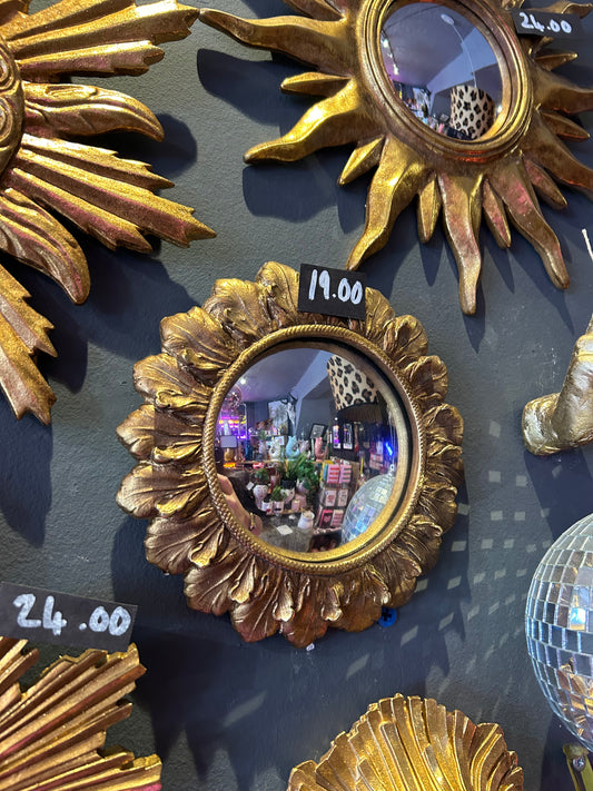 Small Gold Framed Convex Mirror