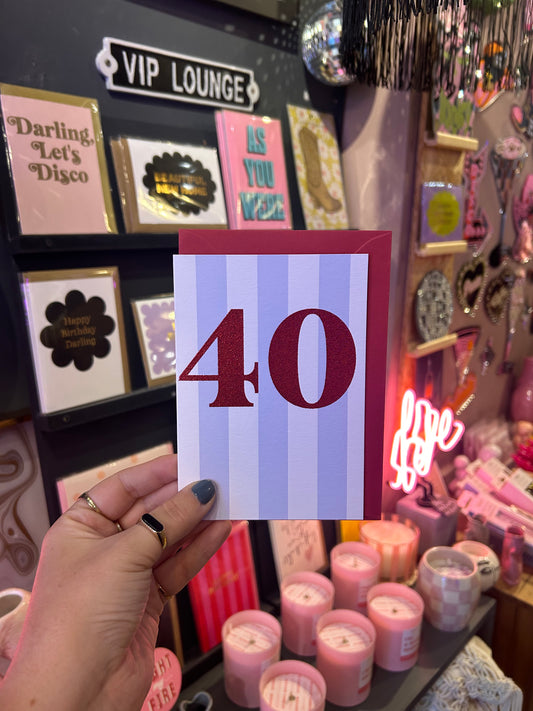 40th Birthday Card