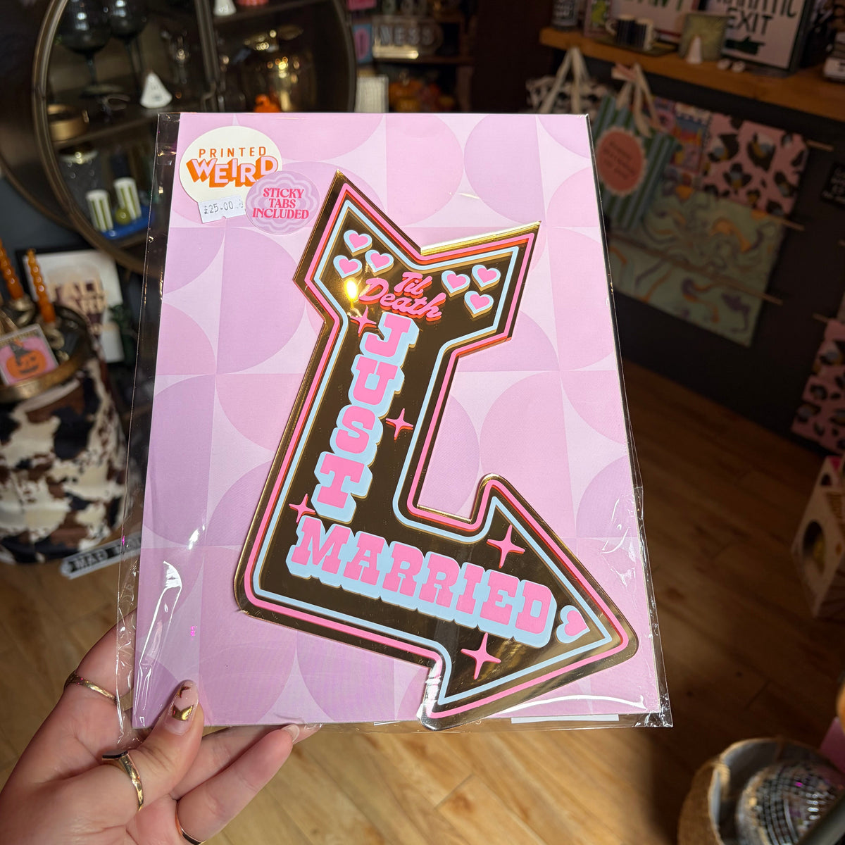Just Married Arrow Mirror
