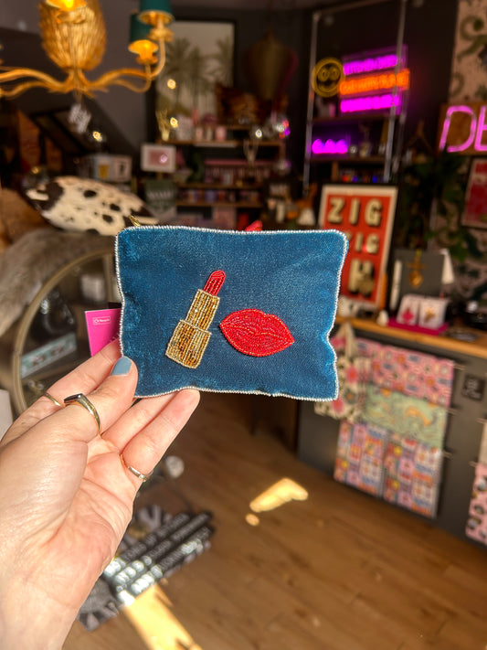 Lipstick and Lips Pouch