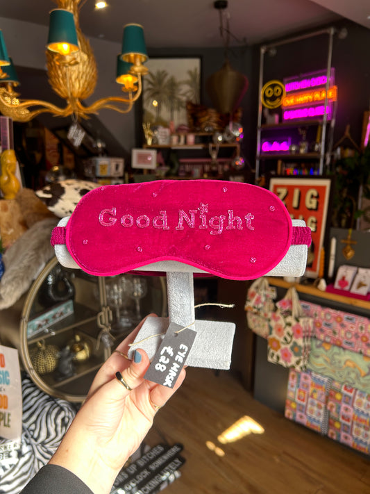 'Good Night' Sleep Eye Mask