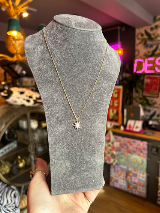 Opal Sun Necklace
