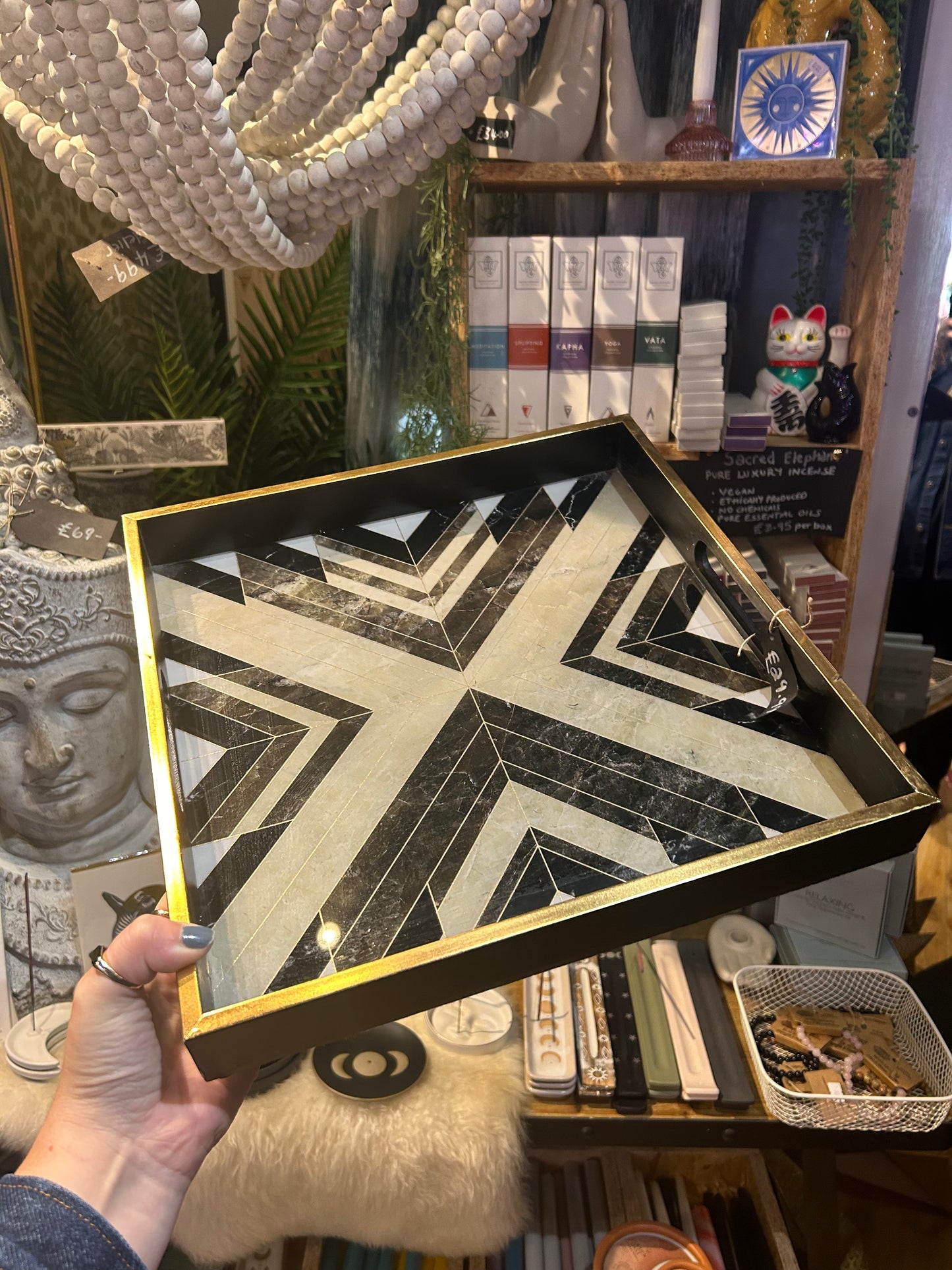 Black & White Art Deco Tray