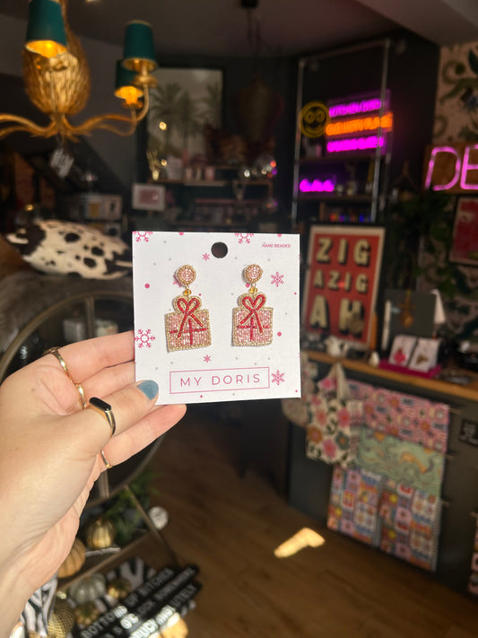 Beaded Present Earrings