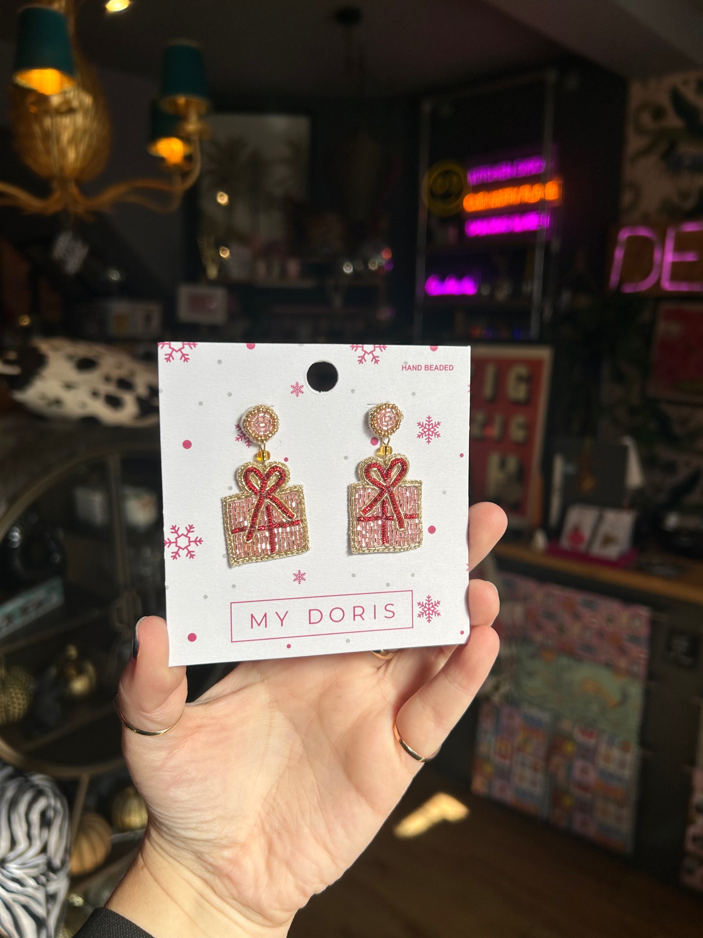 Beaded Present Earrings