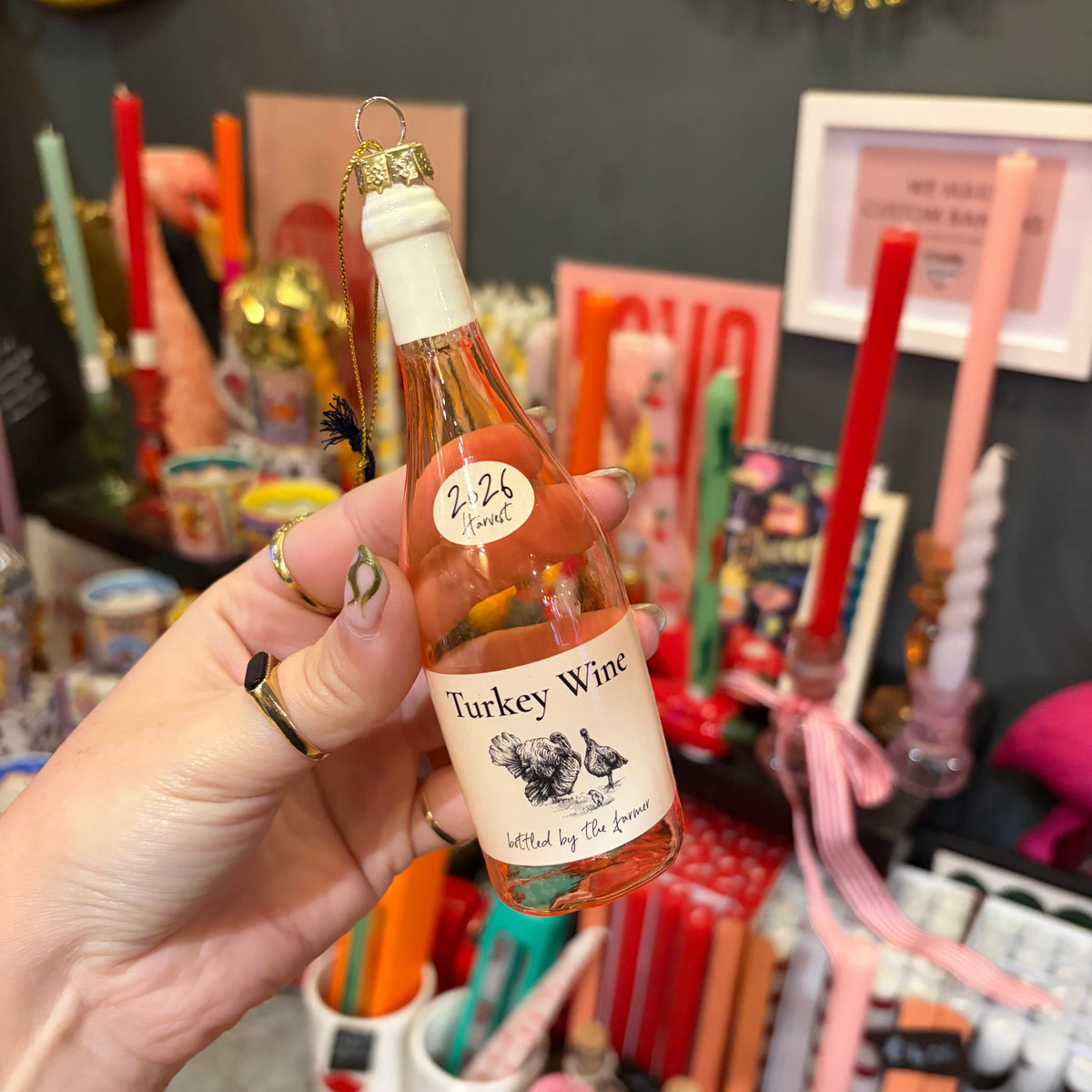 Turkey Wine Christmas Decoration