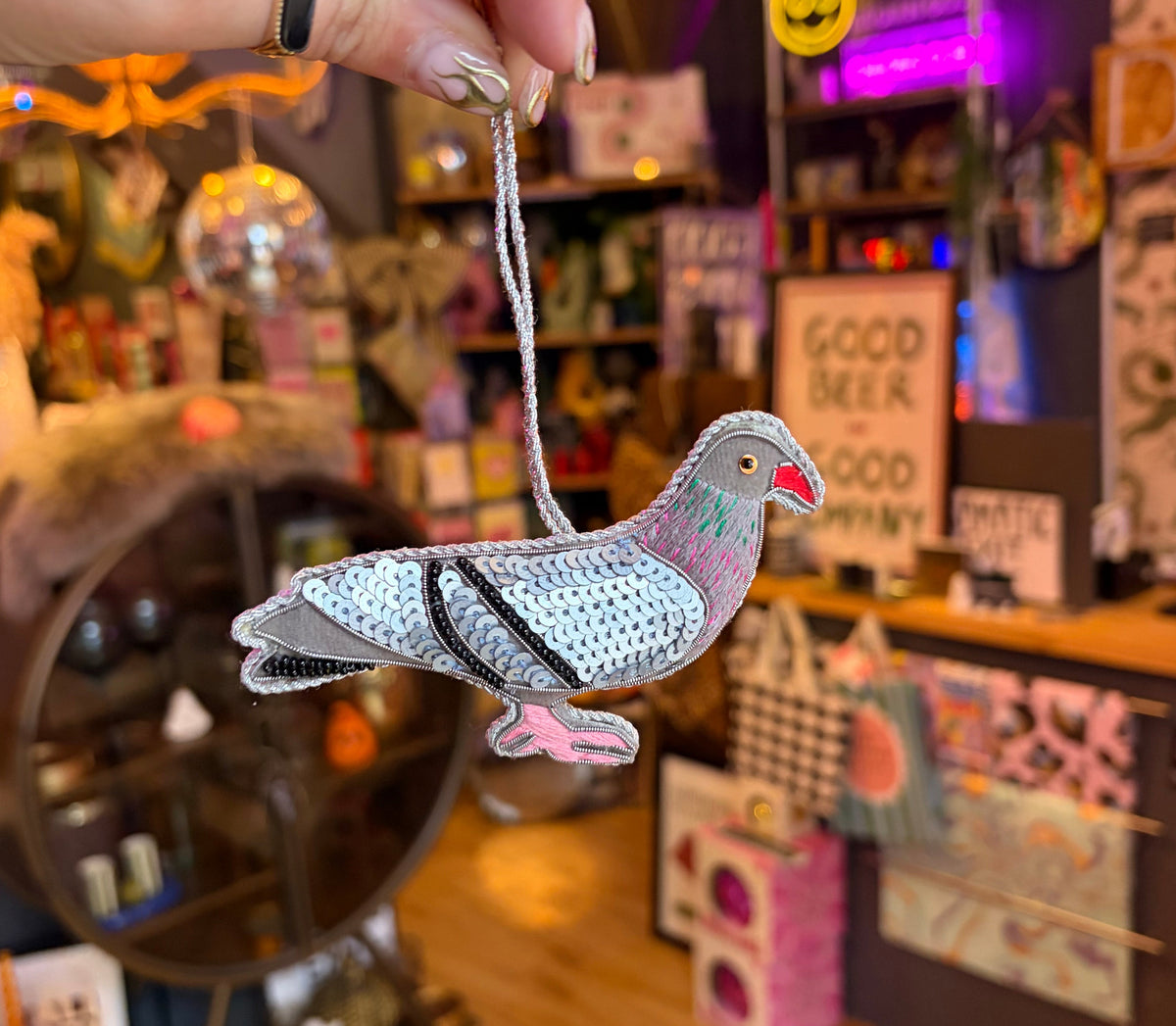 Pigeon Embroidered Decoration
