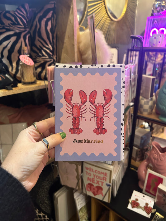 Lobster Just Married Card