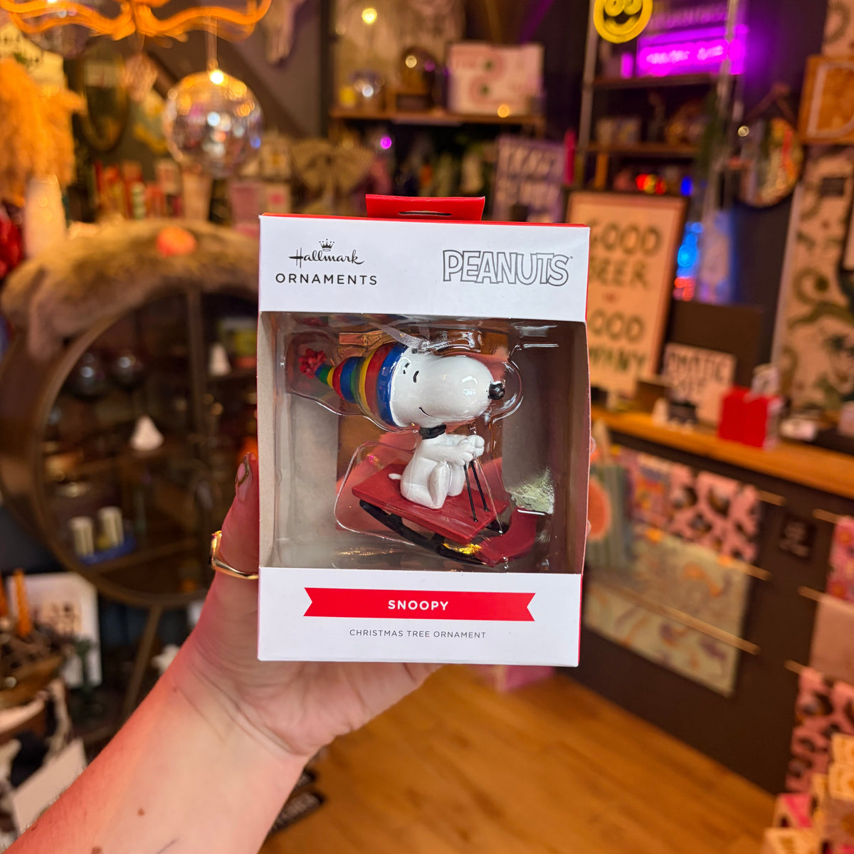 Snoopy on a Sled Bauble
