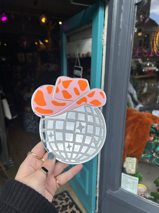 Cowgirl Disco Ball Mirror