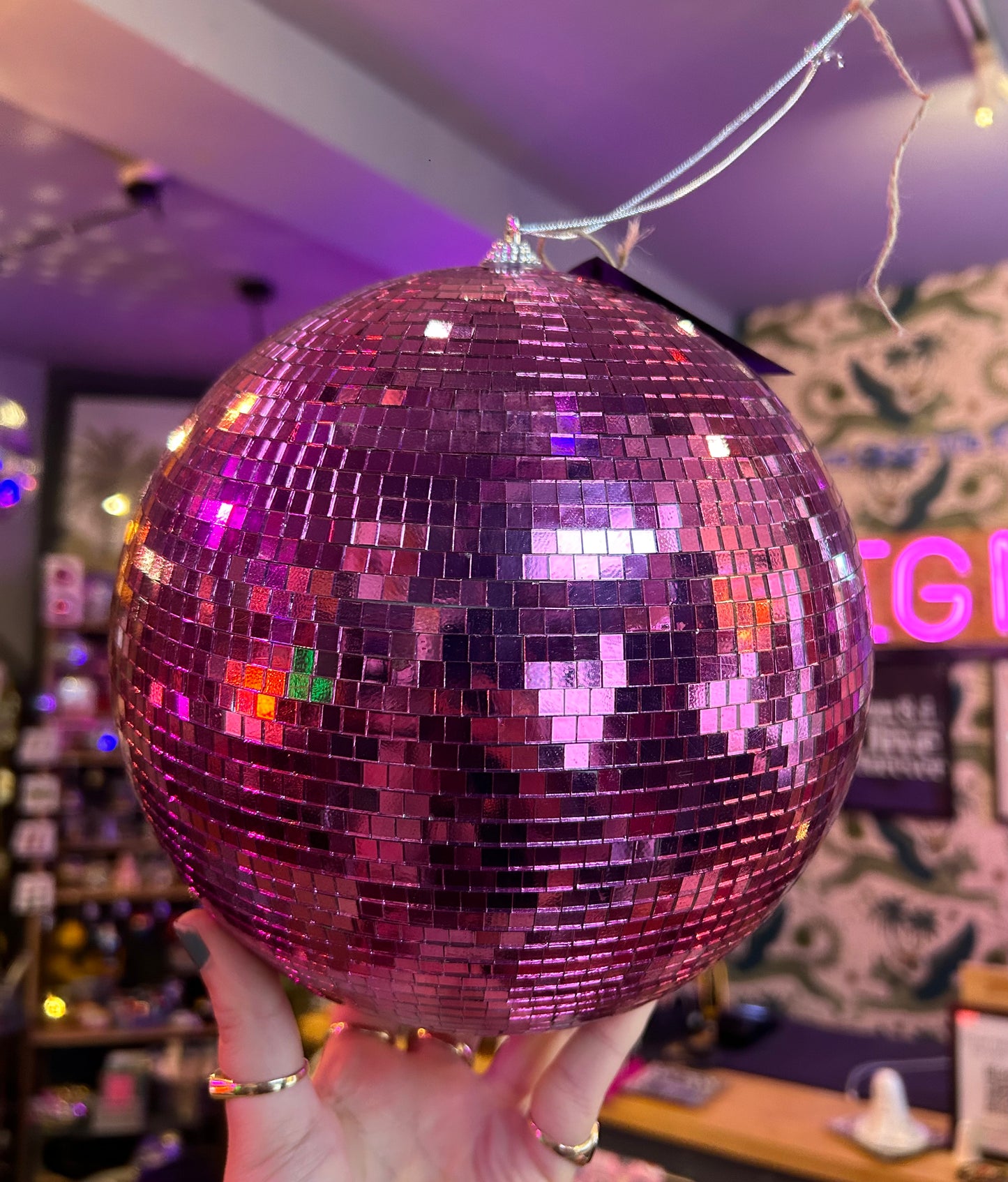 Pink Disco Ball - 20cm