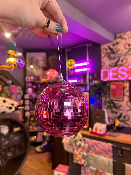 Pink Disco Ball - 10cm
