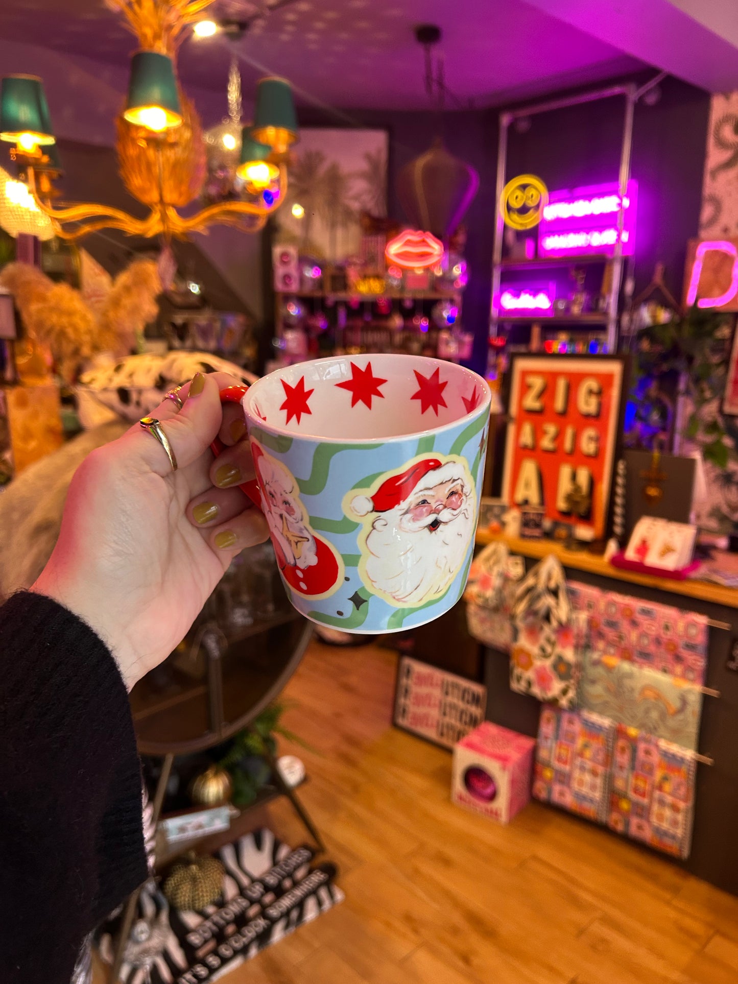 Eleanor Bowmer Retro Santa Christmas Mug