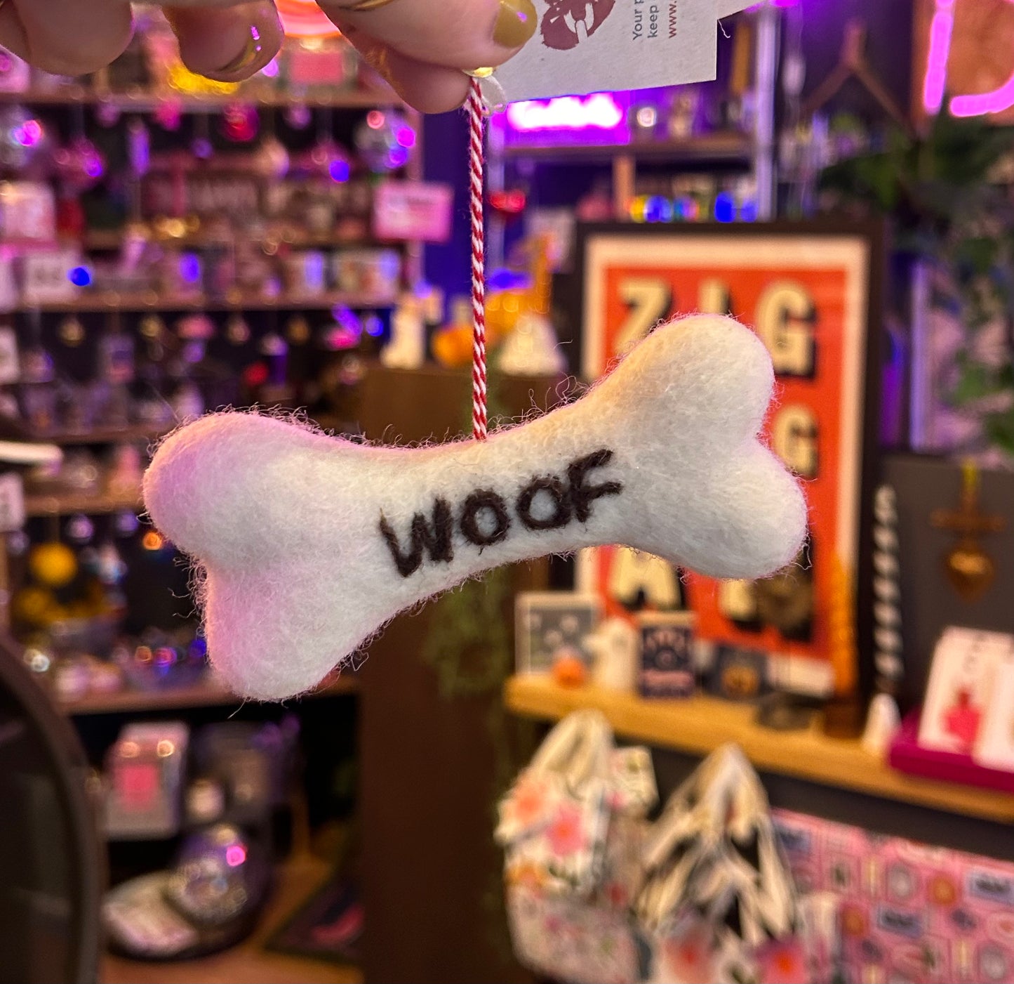 'WOOF' Felt Hanging Decoration