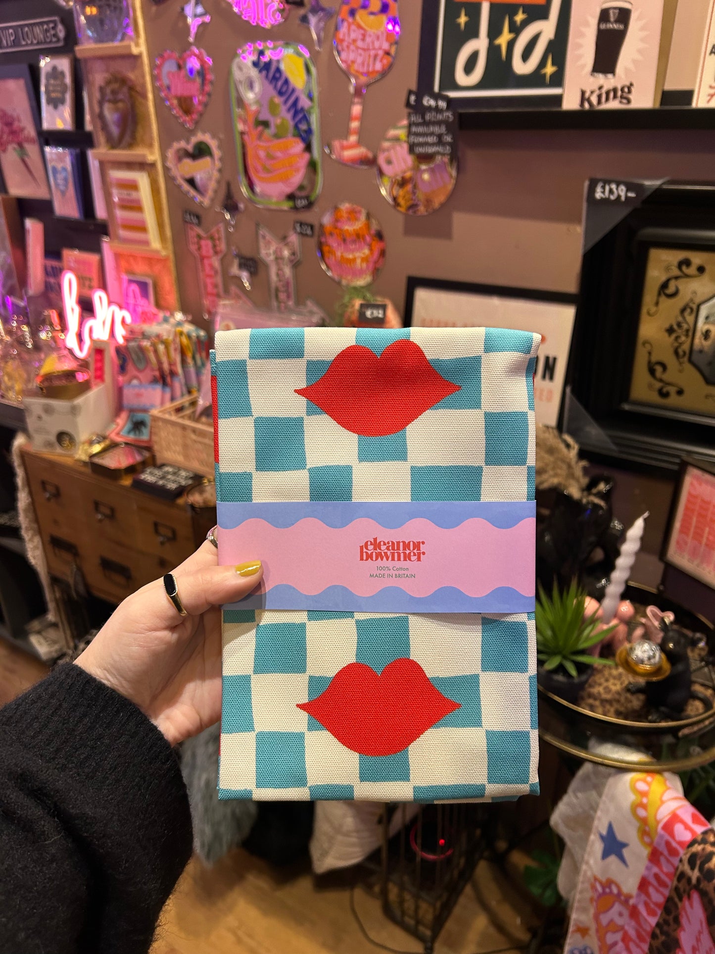 Eleanor Bowmer Lips Tea Towel