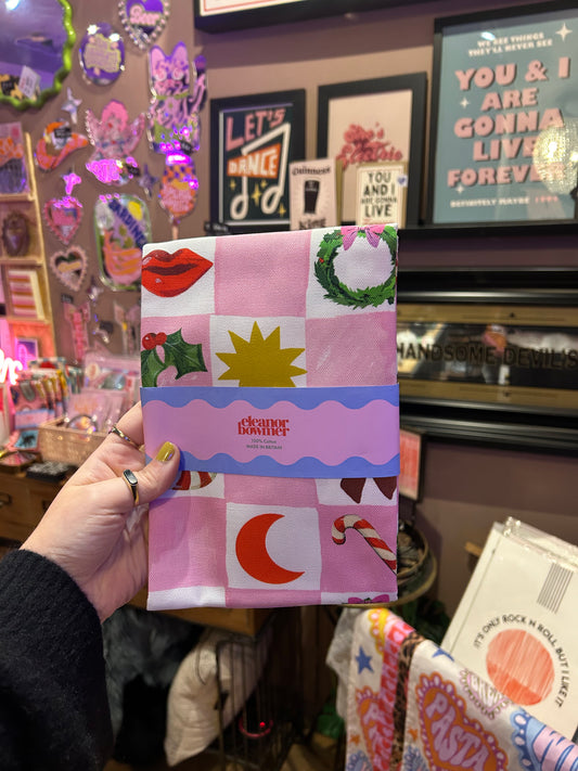 Eleanor Bowmer Kissmas Tea Towel