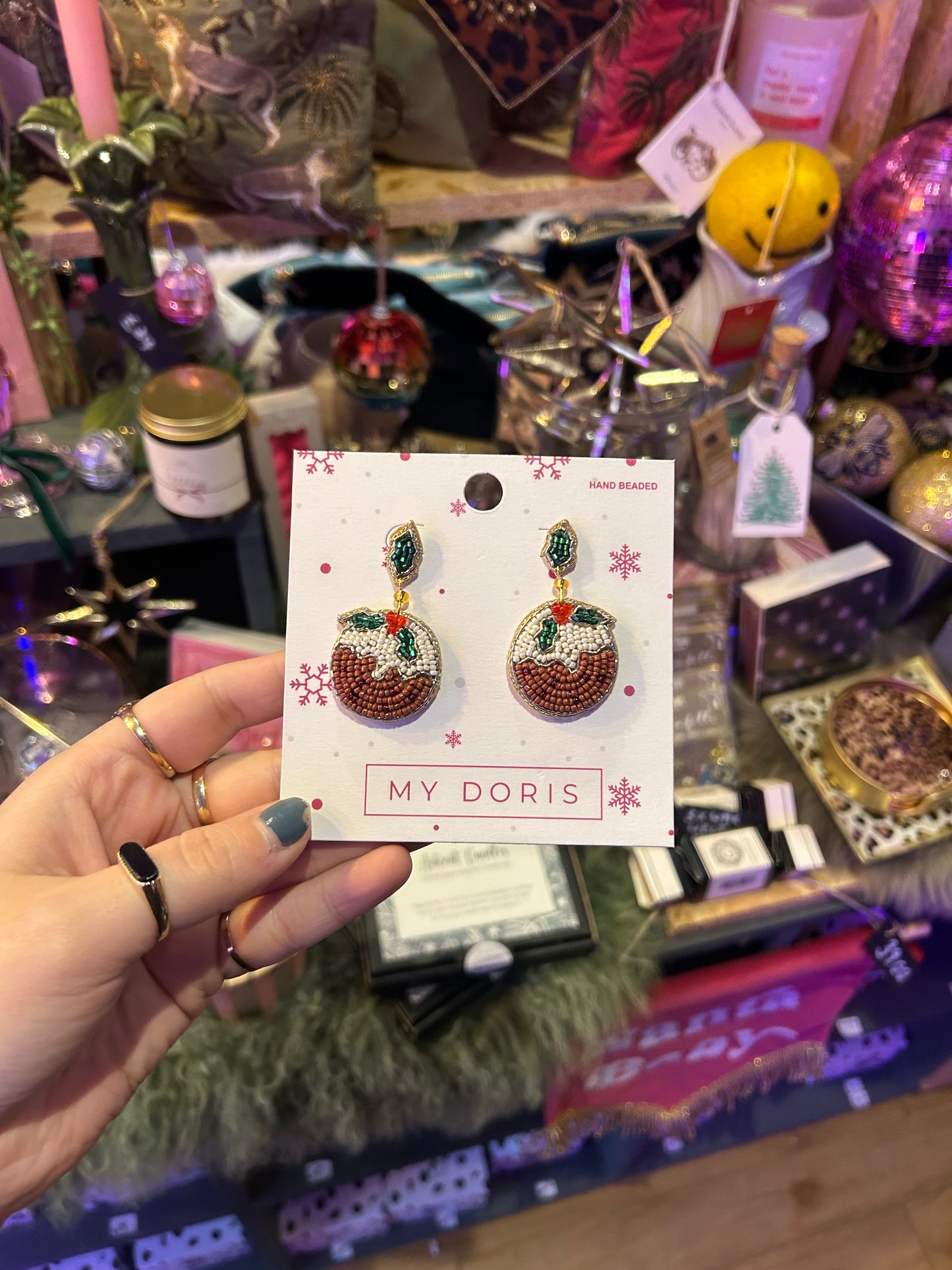 Christmas Pudding Earrings
