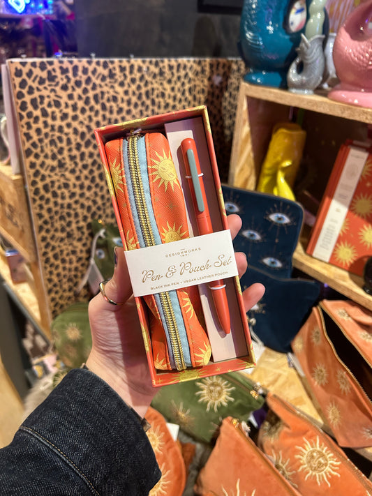 Celestial Sun Pen & Pouch Set