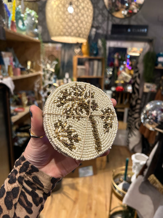 Beaded Palm Tree Coasters