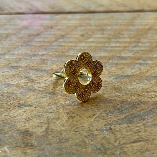 My Doris Large Gold Flower Ring