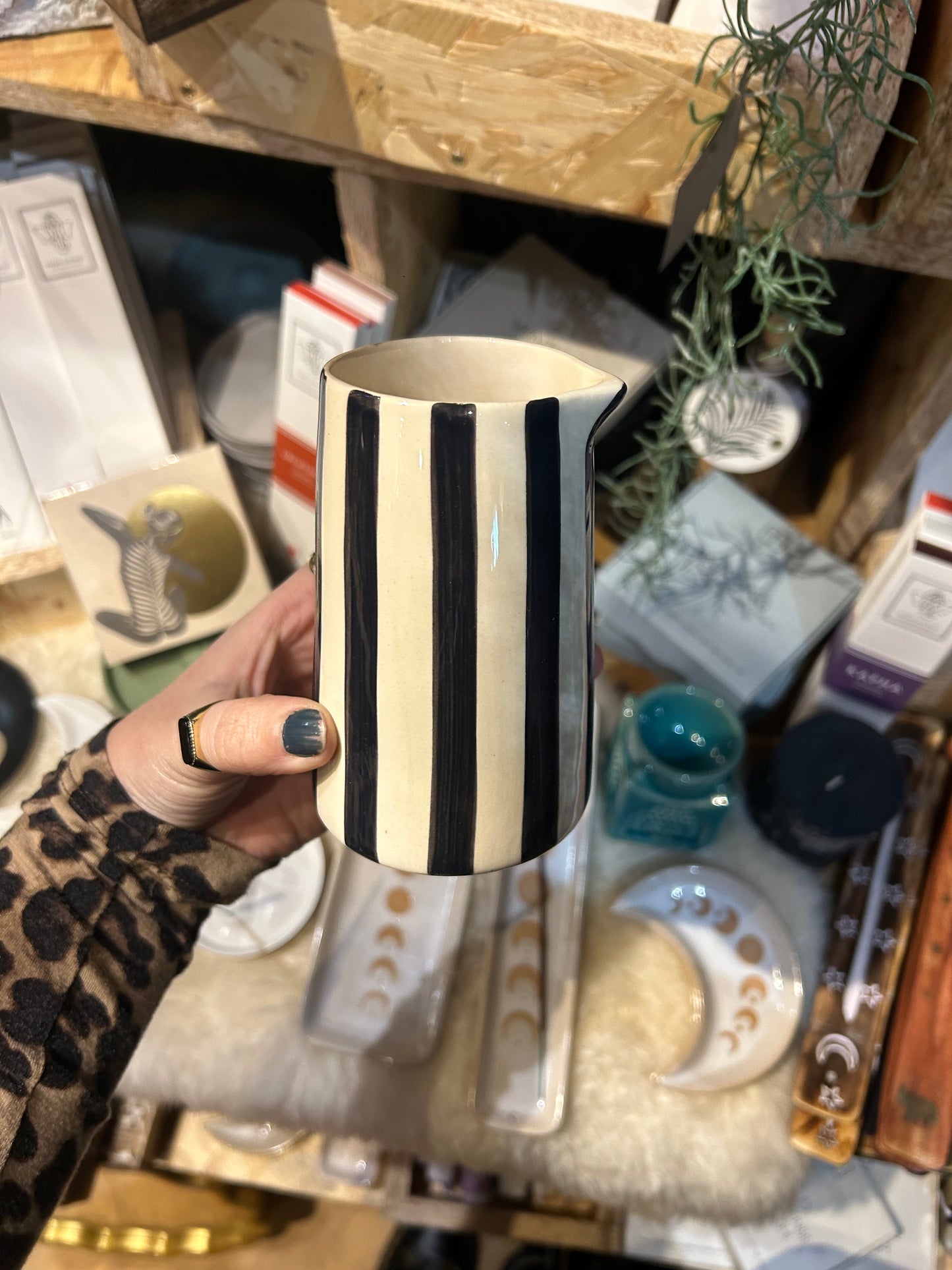 Musango Black Candy Stripe Creamer