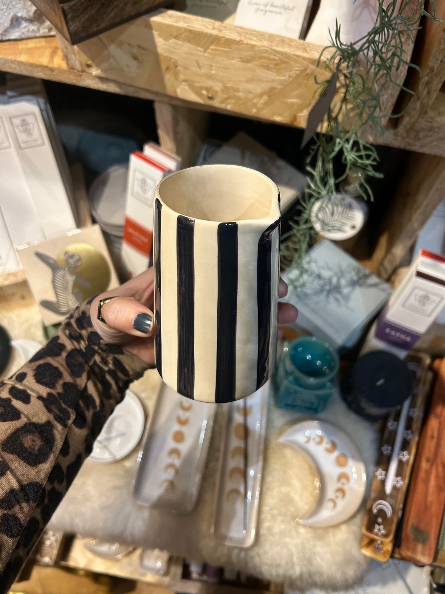 Musango Black Candy Stripe Creamer