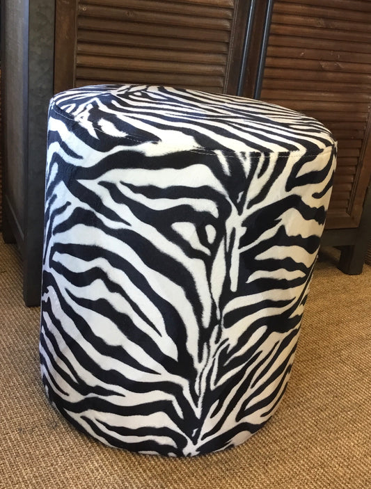 Animal black and white zebra print stool