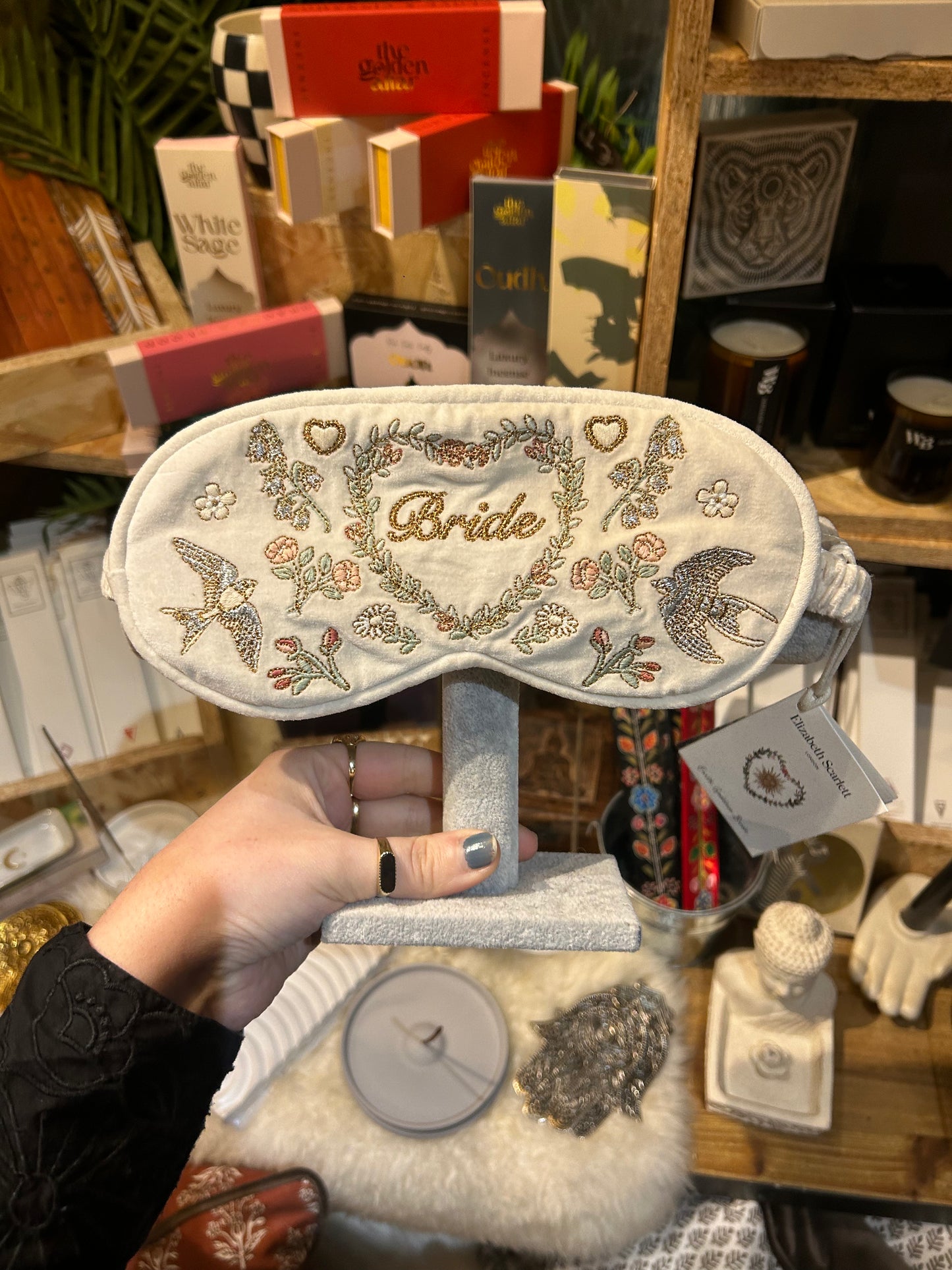 Elizabeth Scarlett Earth Goddess Bride Eye Mask