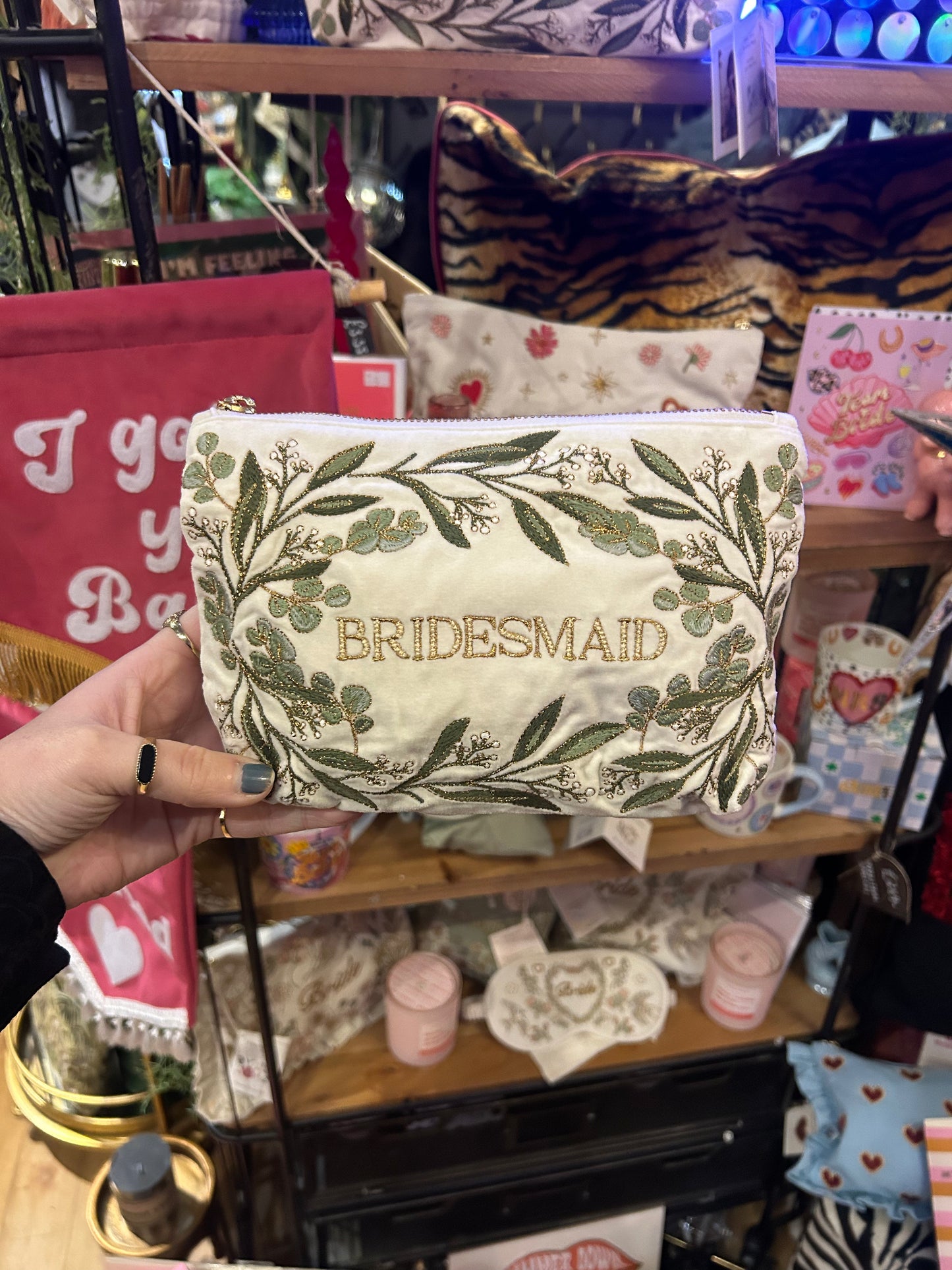 Elizabeth Scarlett Olive Branch Bridesmaid Mini Pouch