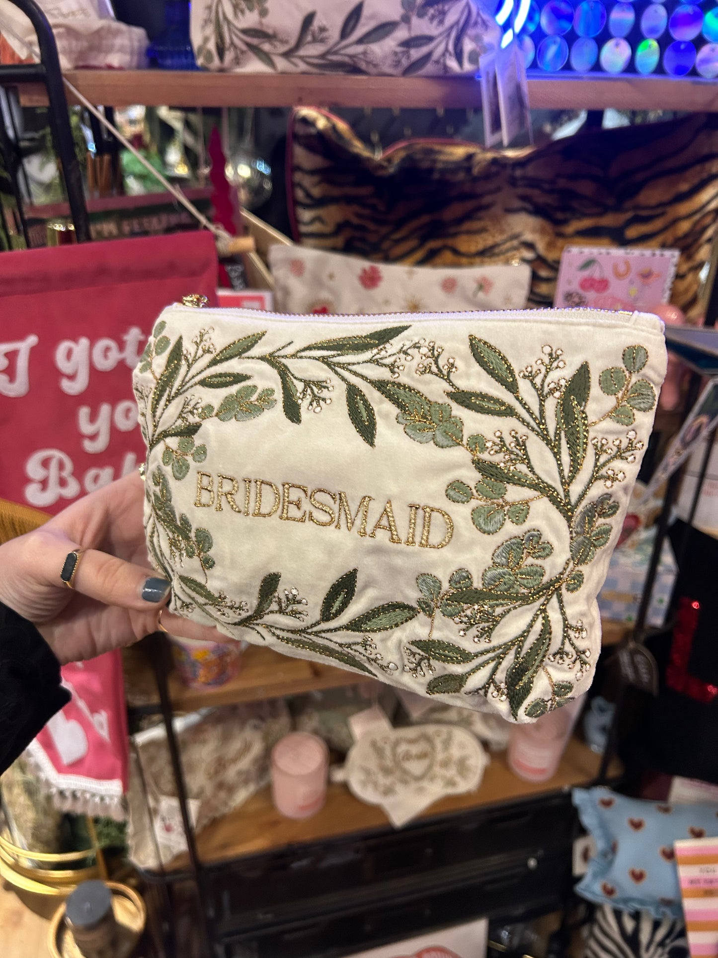 Elizabeth Scarlett Olive Branch Bridesmaid Mini Pouch