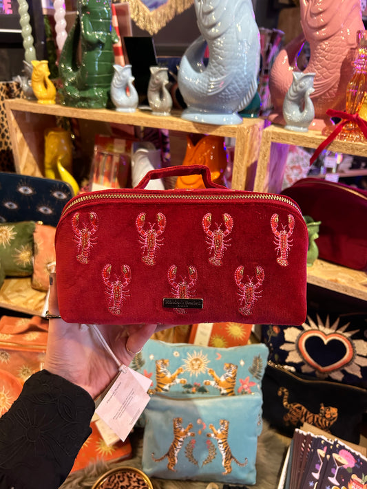 Elizabeth Scarlett Lobster Open Flat Makeup Bag