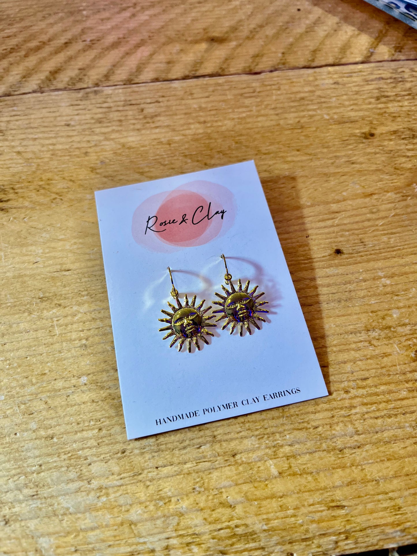 Rosie & Clay Gold Sun Earrings