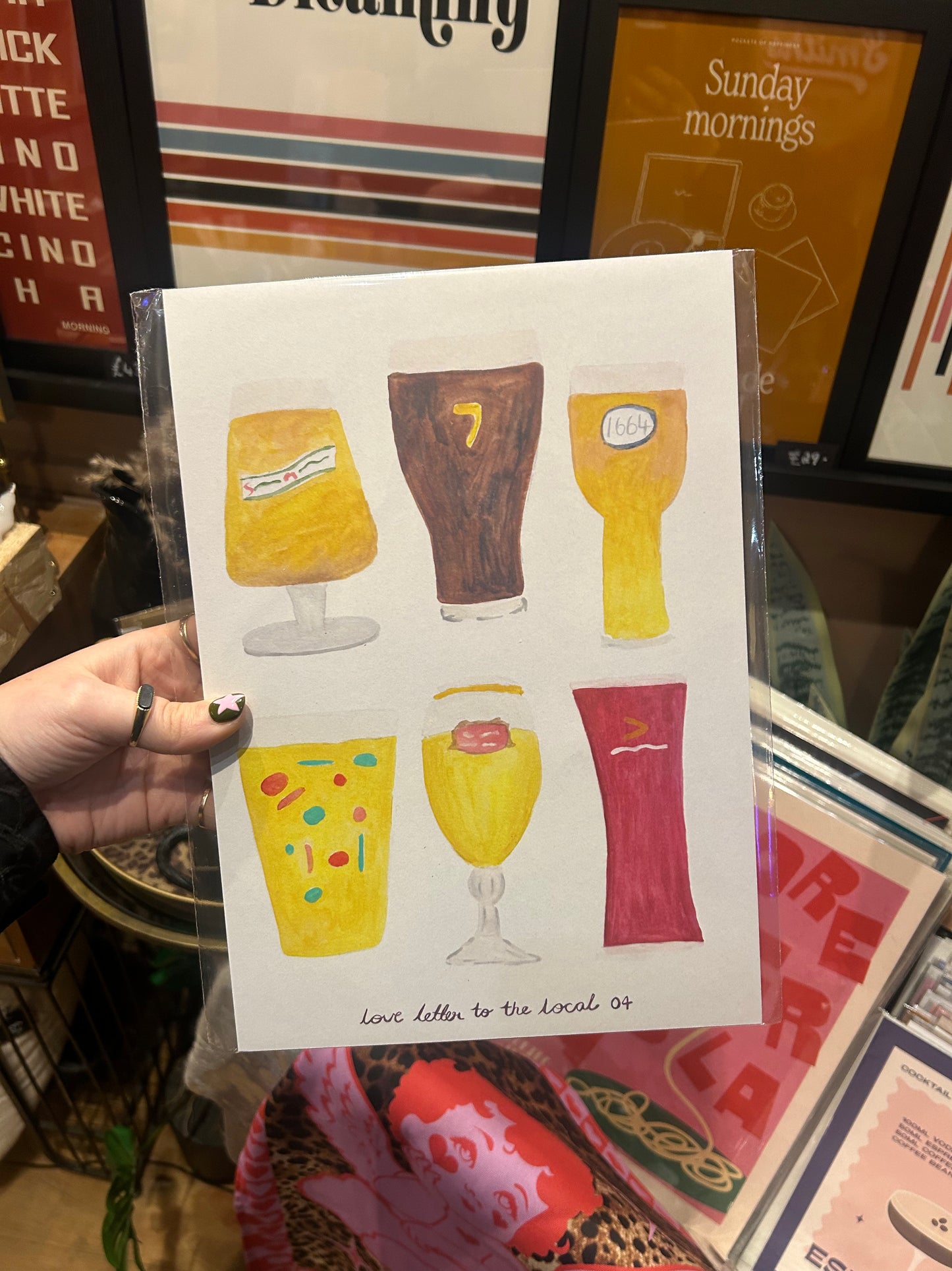 Beers, Pints and Guinness A4 Print