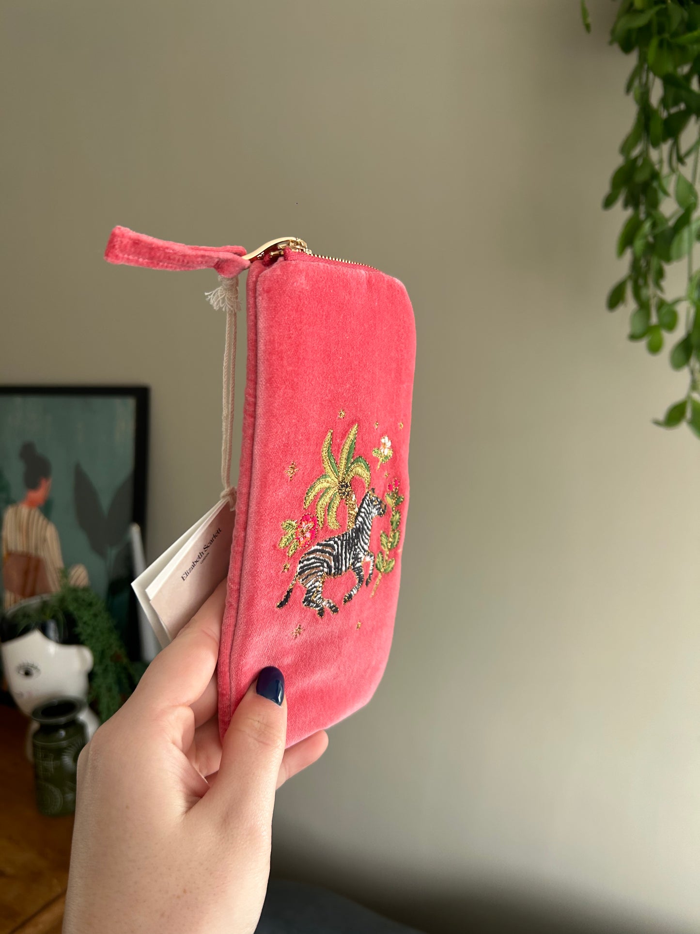 Elizabeth Scarlett Wild Zebra Palm Glasses Case
