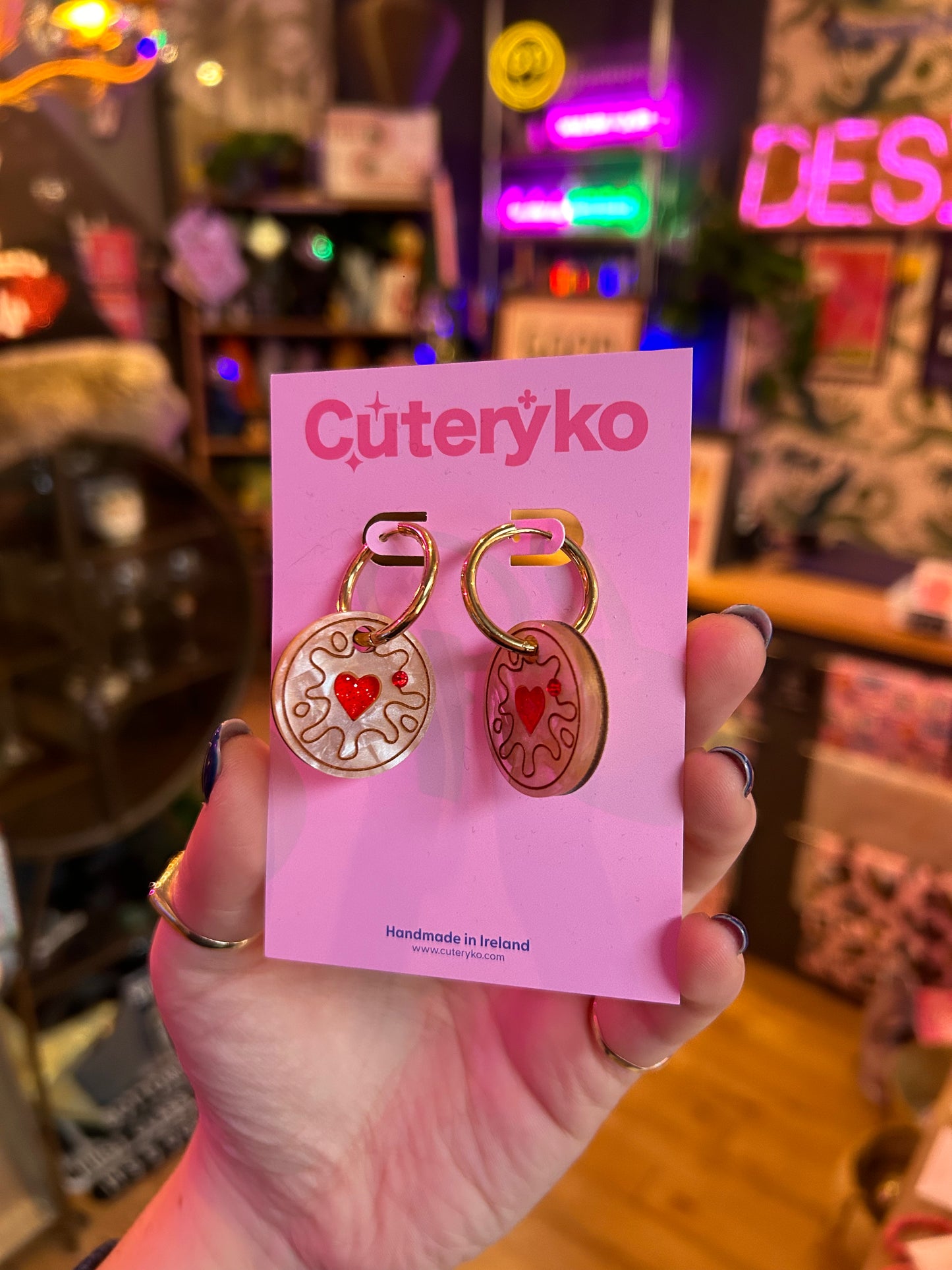 Jammy Heart Hoop Earrings