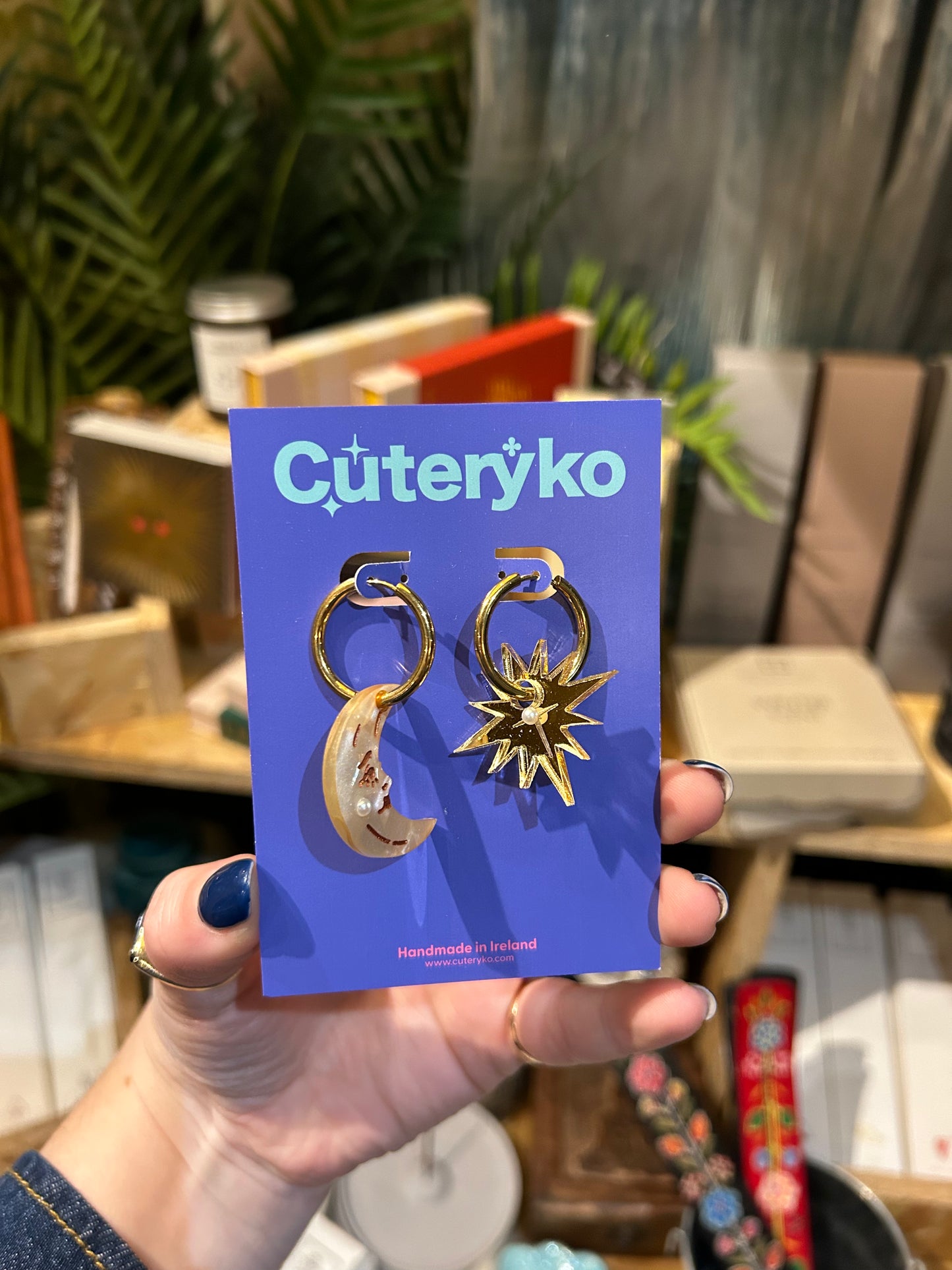 Guiding Star and Moon Earrings