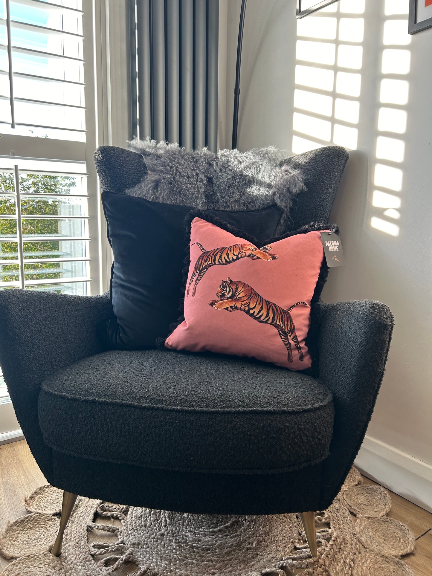 Paloma Home - Pink Pouncing Tiger cushion