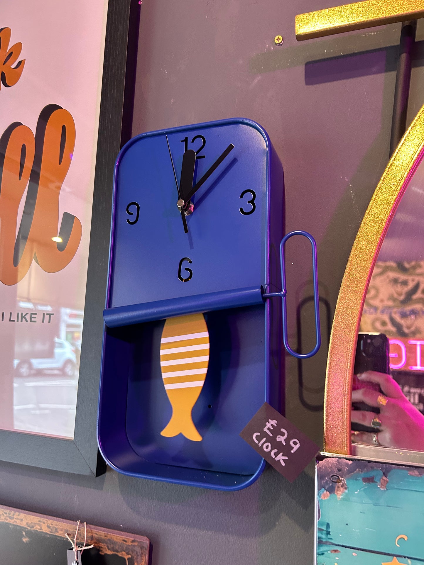 Sardine Tin Pendulum Wall Clock