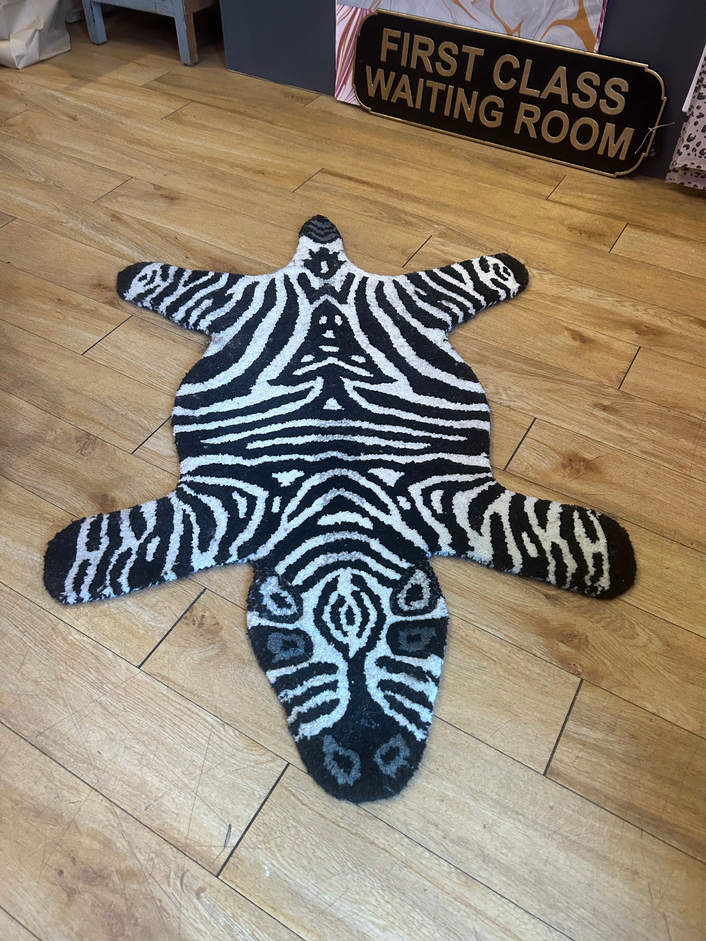 Hand Tufted Zebra Rug